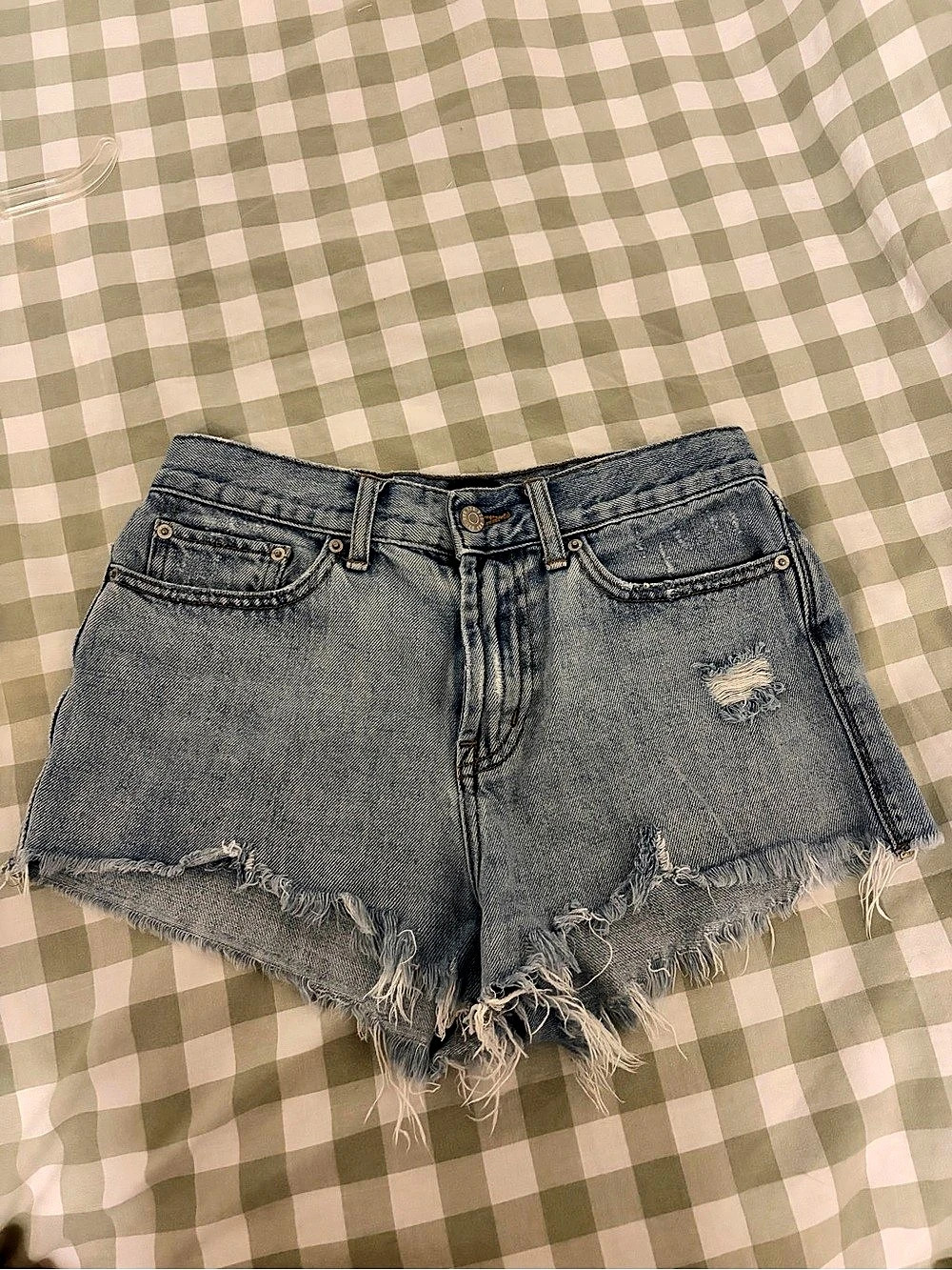 Bdg Girlfriend High-Rise Girls Denim Shorts Blue Size 27